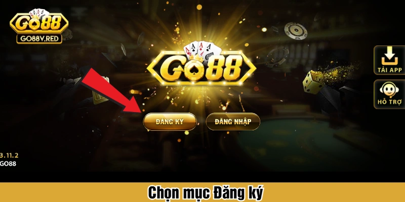 Chọn mục Đăng ký