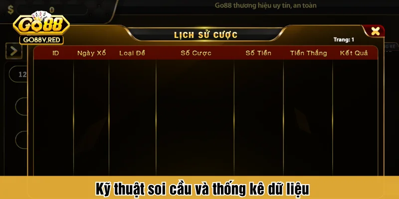 Kỹ thuật soi cầu và thống kê dữ liệu
